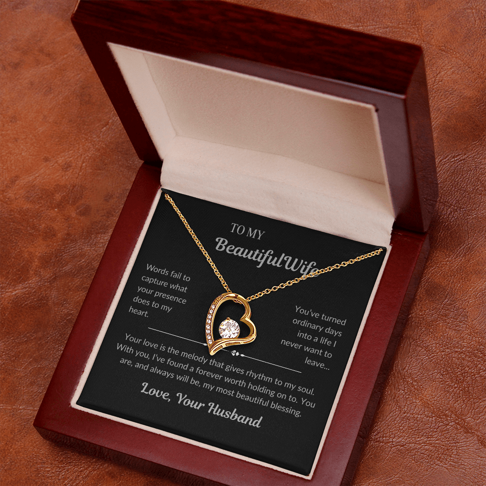 To My Beautiful Wife - Forever Love Necklace