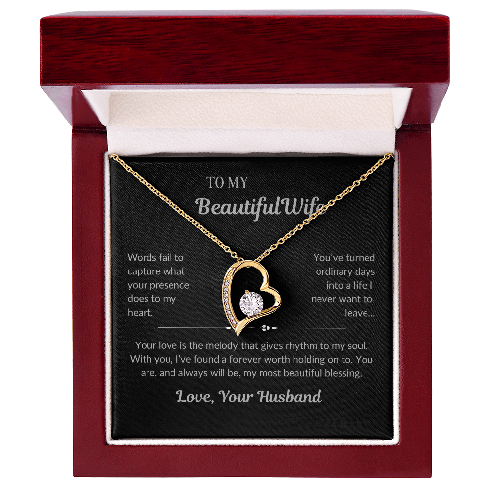 To My Beautiful Wife - Forever Love Necklace