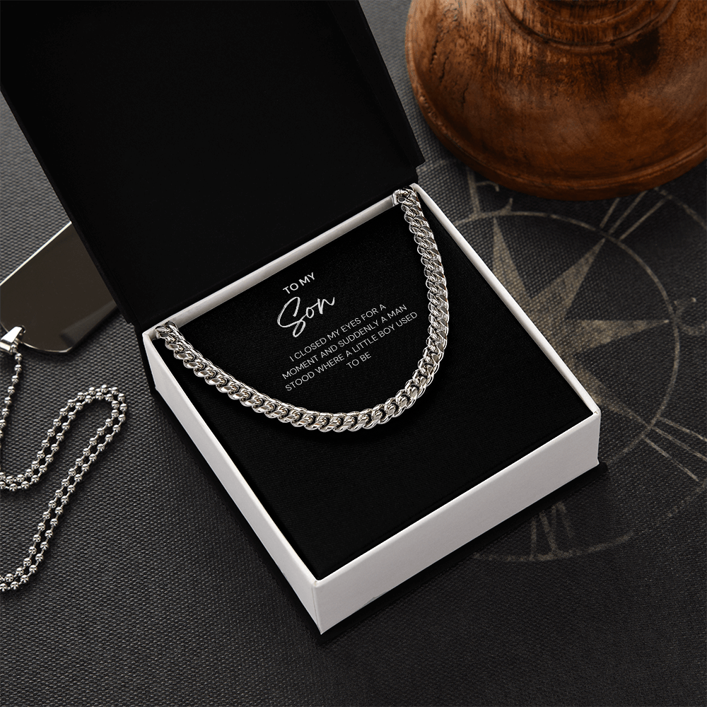 From Boy to Man Cuban Link - A Proud Parent's Gift to Their Son