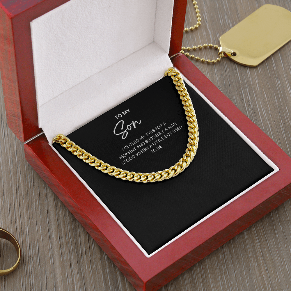 From Boy to Man Cuban Link - A Proud Parent's Gift to Their Son