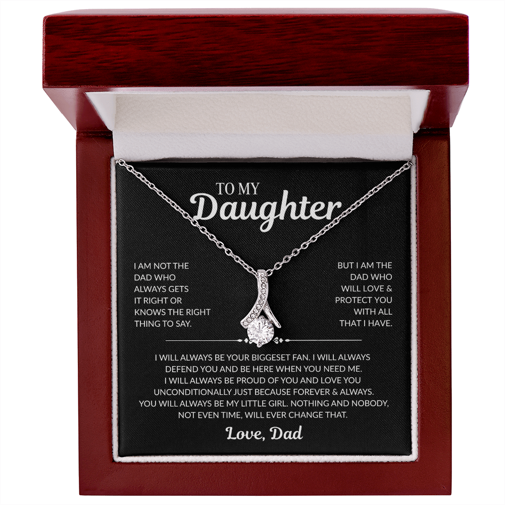 To My Daughter: "My Little Girl" - Alluring Beauty Necklace