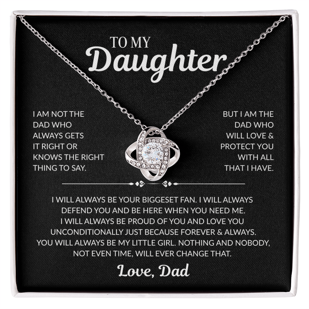 Gift for Daughter from Dad - The Unbreakable Bond Love Knot Necklace
