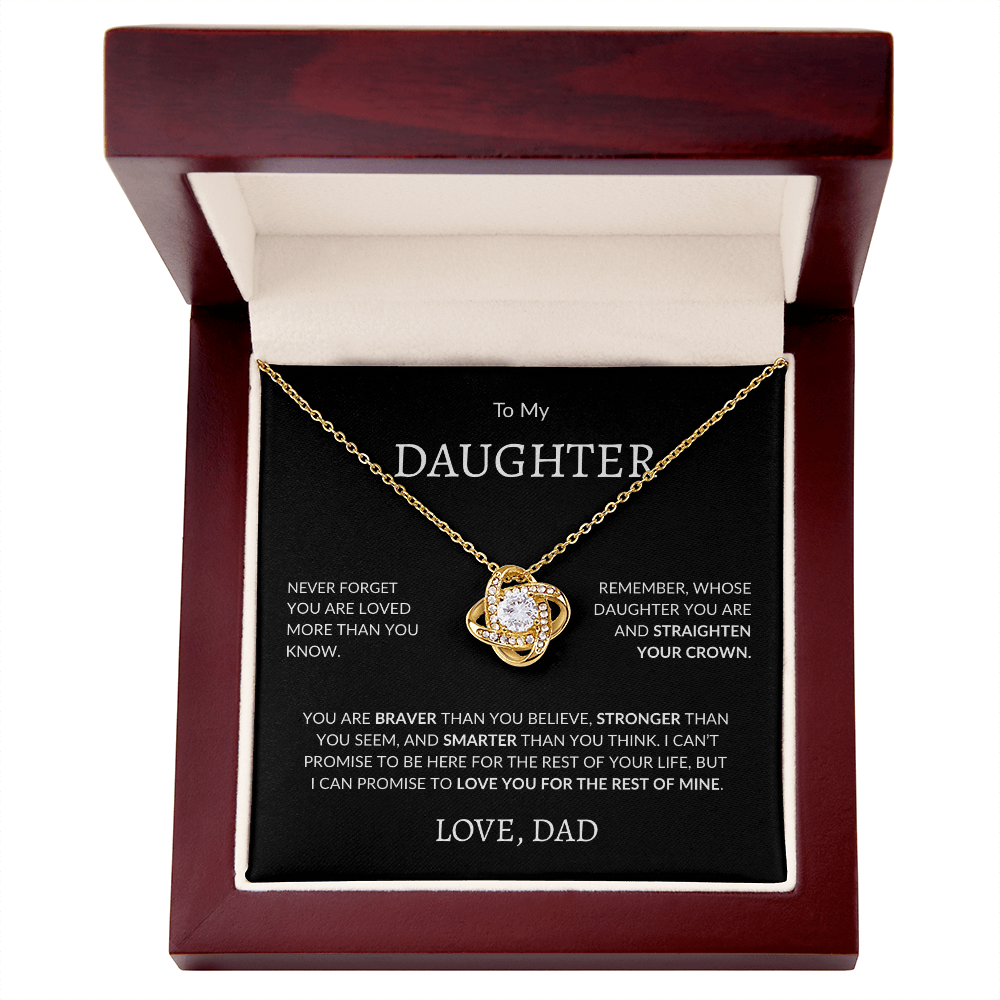 “To My Daughter” – Message Card Necklace Gift