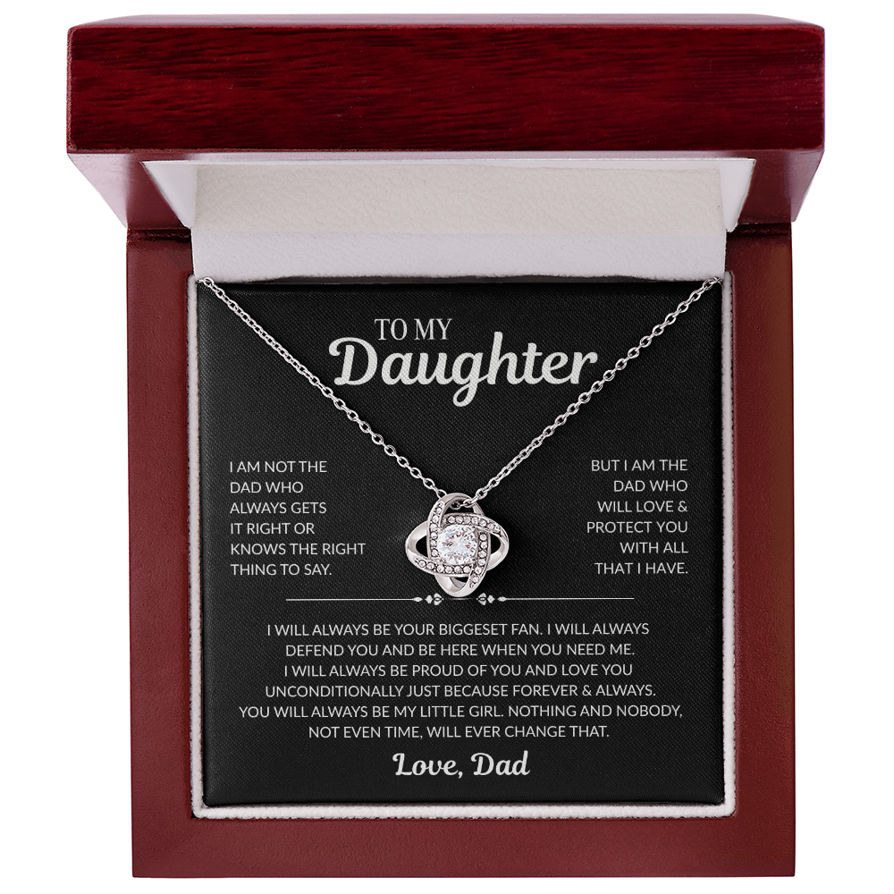 Gift for Daughter from Dad - The Unbreakable Bond Love Knot Necklace
