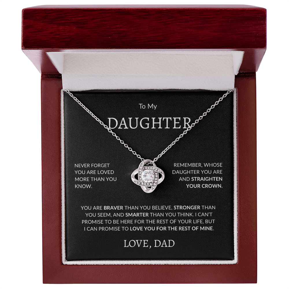 “To My Daughter” – Message Card Necklace Gift
