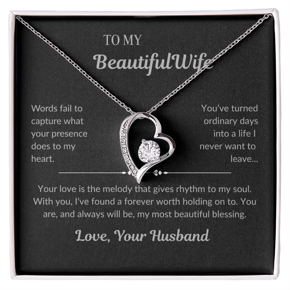 To My Beautiful Wife - Forever Love Necklace