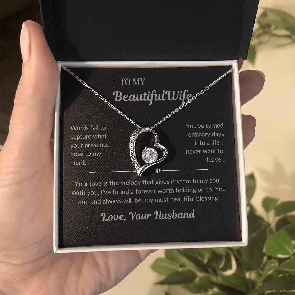 To My Beautiful Wife - Forever Love Necklace