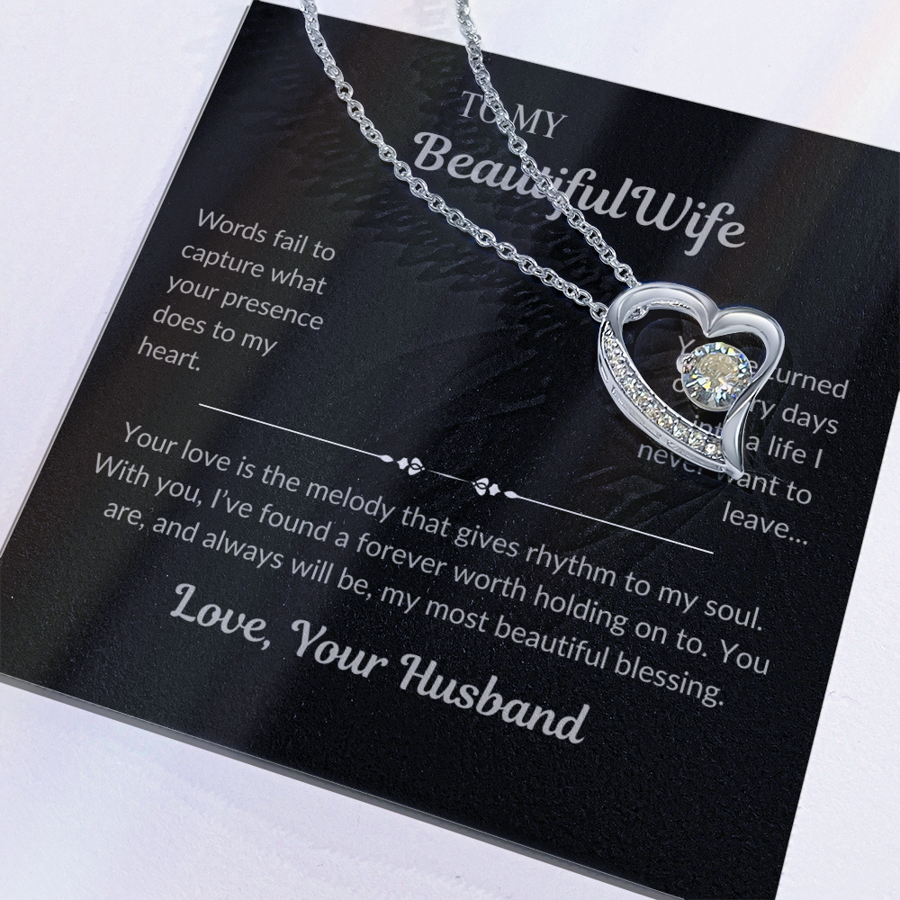To My Beautiful Wife - Forever Love Necklace