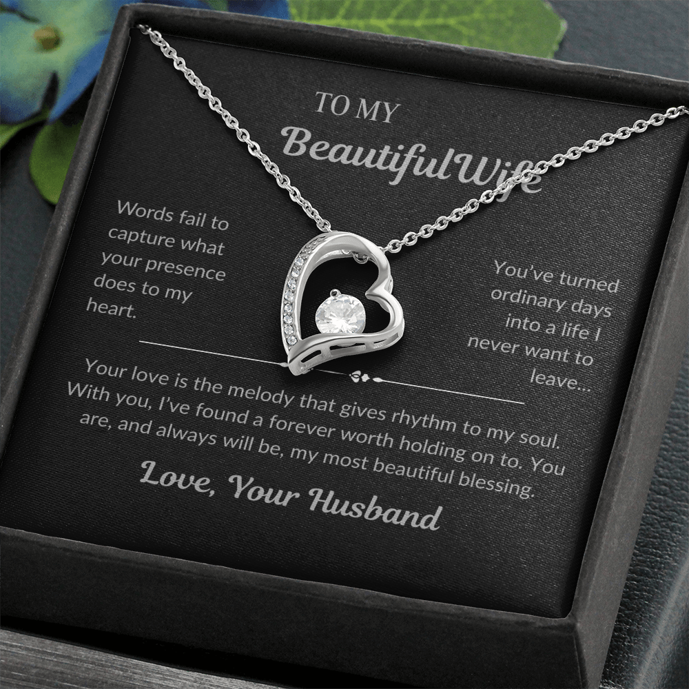 To My Beautiful Wife - Forever Love Necklace