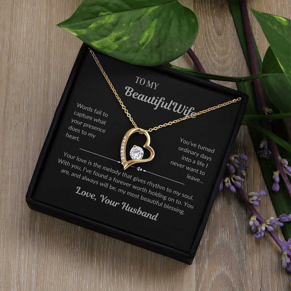 To My Beautiful Wife - Forever Love Necklace